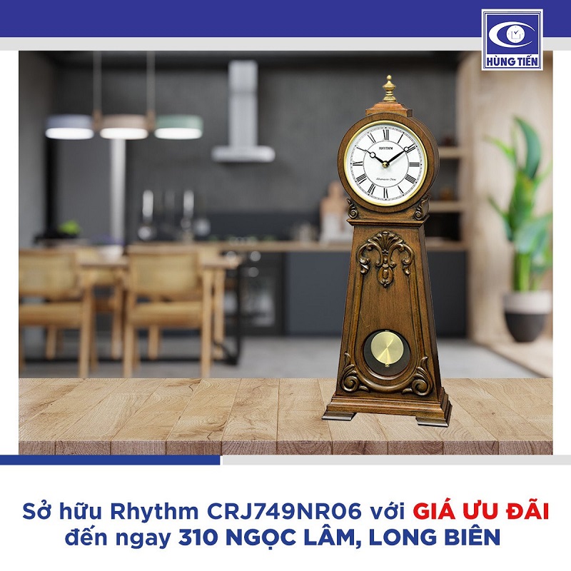 Giới thiệu mẫu đồng hồ để bàn cao cấp Rhythm CRJ749NR06 